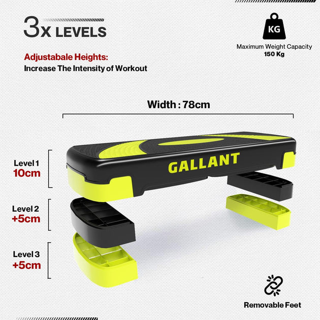 Aerobic Step 3 Levels of Height Adjustable