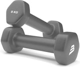 Bionix Neoprene Dumbbells Weights Pair Gray Main IMG.