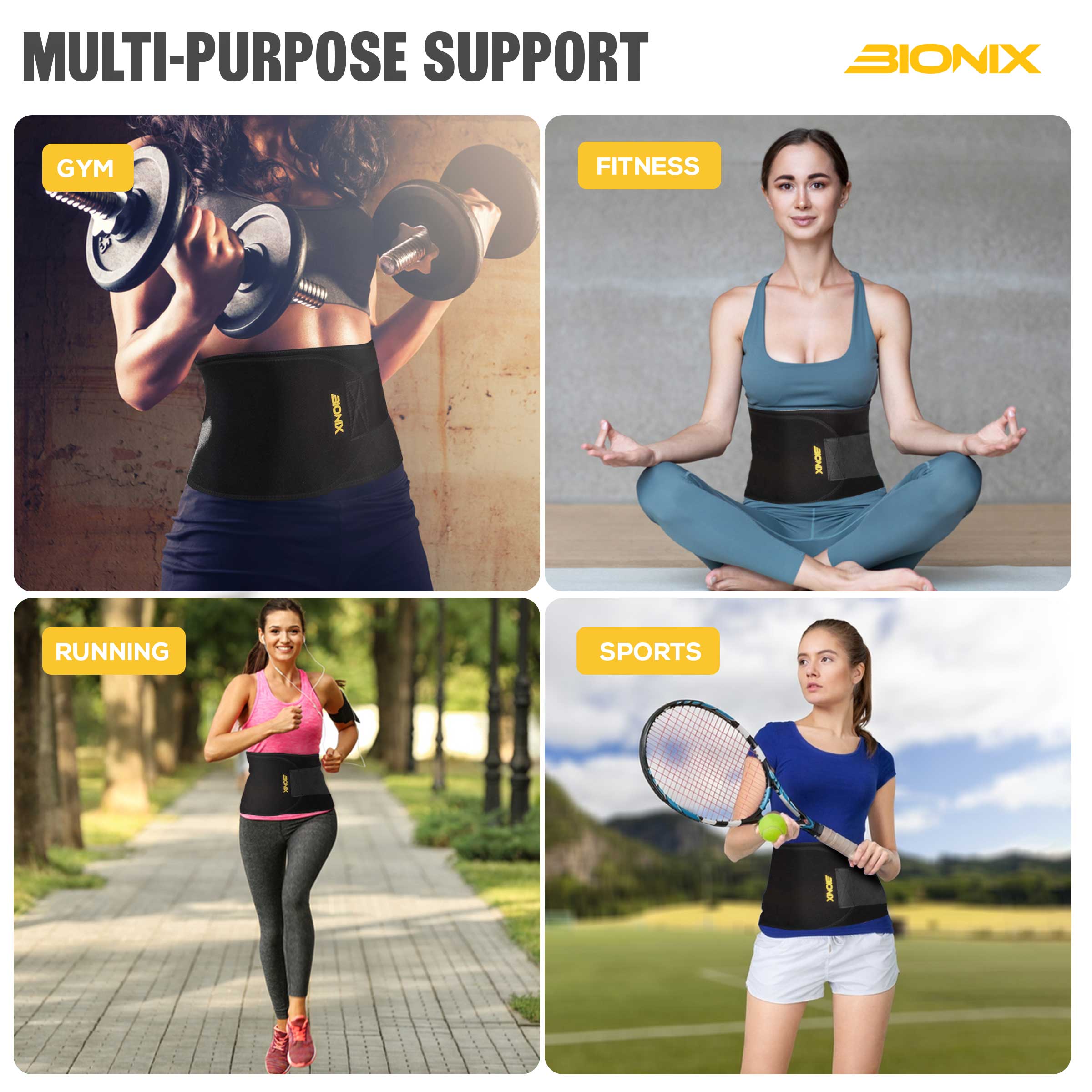 Waist Trimmer Slimming Belt-Multi purpose support details.