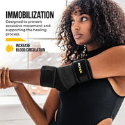 Black Elbow Support Immobilization .