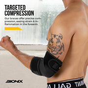 Black Elbow Support Targeted Compression.