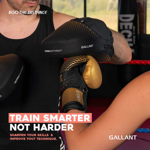 Atomic Series Boxing Gloves and Focus Mitts Combo Set Train Smarter Not Harded.