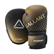 Atomic Series Boxing Gloves and Focus Mitts Combo Set Main IMG Gold Color.