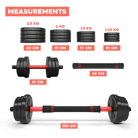 30kg Dumbbells Pair Gym Free Weights Barbell Dumbbells Body Building Weights Set Measurements Details.
