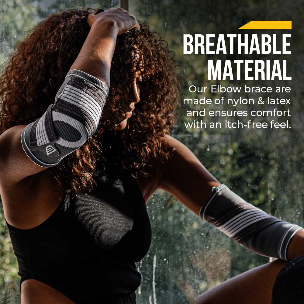 Elbow Bandage Support Breathable Material.
