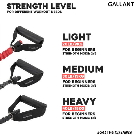 Gallant Resistance Tubes Strength Level Details.