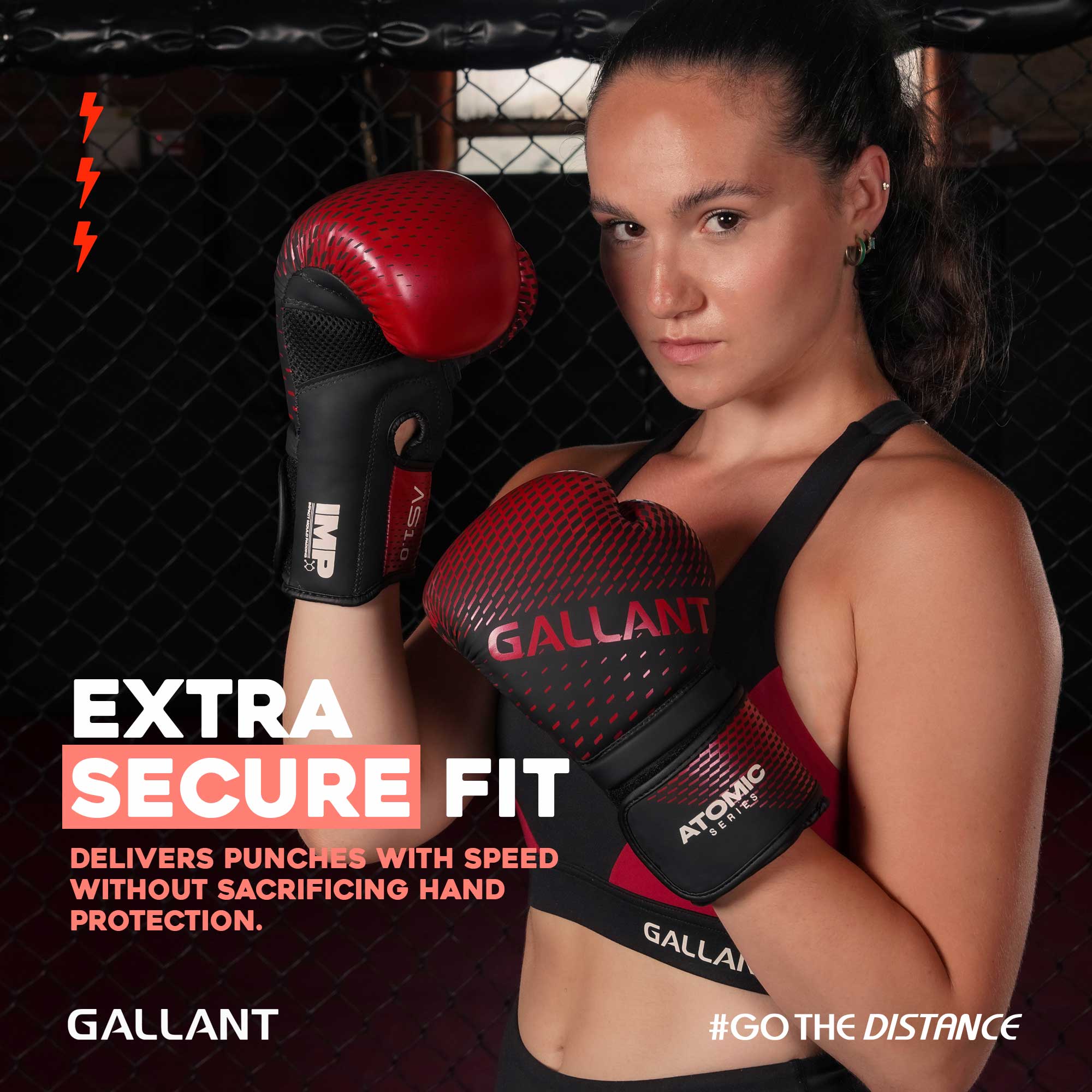 Atomic Boxing Gloves Extra Secure Fit.