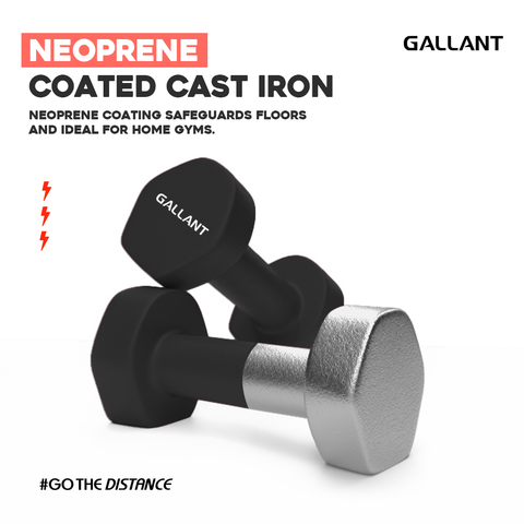Gallant Neoprene Dumbbells Neoprene Coated Cast Iron.