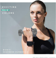 Bionix Neoprene Dumbbells Weights Pair Exciting New Colors.