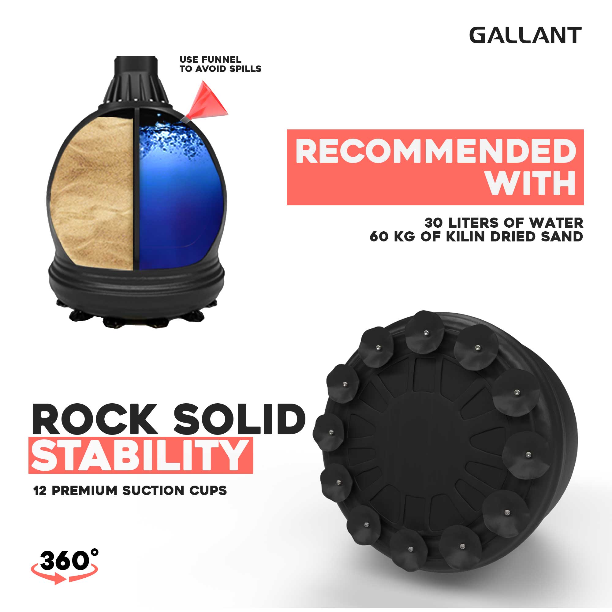 5.5ft Black Free-Standing Punchbag Recommended With Rock Solid Stability.