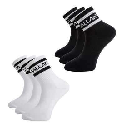 Gallant Sports Socks - 3 Pack Black/White Pair Main IMG.