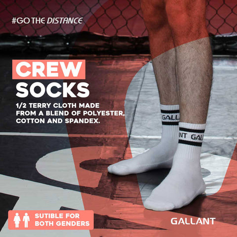 Gallant Sports Socks - 2 Pack Crew Socks.