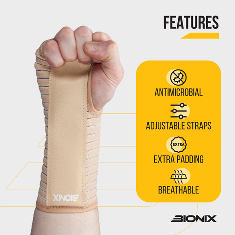 Bionix BEIGE WRIST SUPPORT Product Features Details.