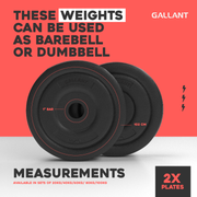 10kg Weight Plates - Two Pack Sale Price,These weights can be used as barebell or dumbbell.