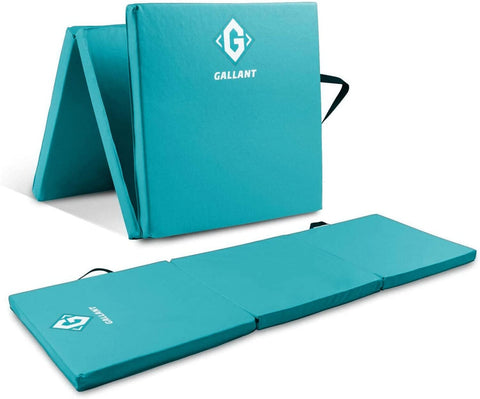 Gymnastics Mat Tri Foldable Exercise Workout Mat,Main IMG turquoise color.