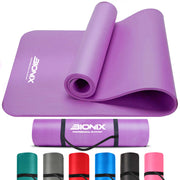 Bionix Yoga Mat - Thick NBR Foam Fitness Workout,,Main purpal IMG.