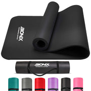 Bionix Yoga Mat - Thick NBR Foam Fitness Workout,,Main black IMG.